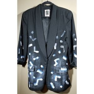 Vintage 80s Handpainted art piece Blazer- medium